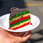 Rainbow Cookie Cake, $5.<br/>